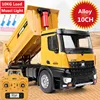 High Simulation Dump Truck Electric Alloy 10CH 10KG Loading RC Dump Truck Flash Light Music Engineering Vehicle Large Size Cars 1