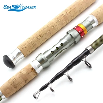 

Promotion! 2.1m 2.4m 2.7m 3.0m 3.6m Telescopic Fishing Rod carbon wooden handle Spinning Rod Extra heavy carp fishing sea pole