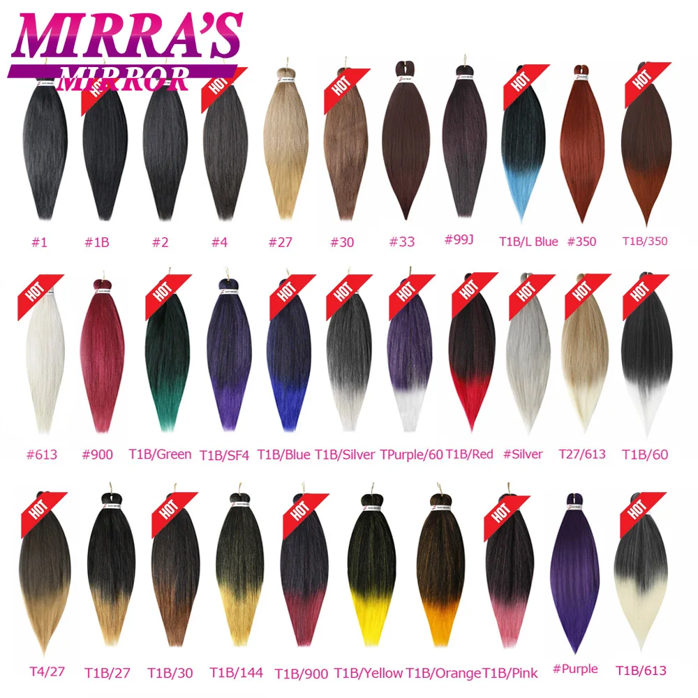  Mirra's Mirror EZ Pre Stretched Braiding Hair Synthetic Crochet Hair Extensions Professional Low Te