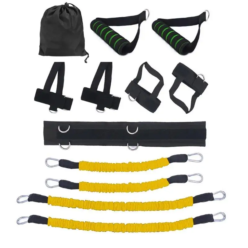 Новые Эспандеры для домашнего спортзала, набор ремней для растяжки талии, для подпрыгивания ног, для тренировки рук, для бокса, инструмент для бодибилдинга - Цвет: Type A Yellow