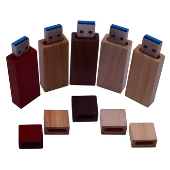 

Small Cube Wooden Usbflash Pen Drive Pendrive Memory Flash Disk Stick Usb 3.0 High Speed 64g 32g 8g 16g Custom Logo Wedding Gift