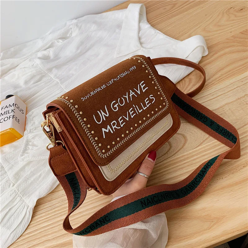 

New Arrival Casual Retro Bag Women's 2019 New Style Korean-style Versitile Fashion Western Style Rivet Shoulder Square Sling Bag