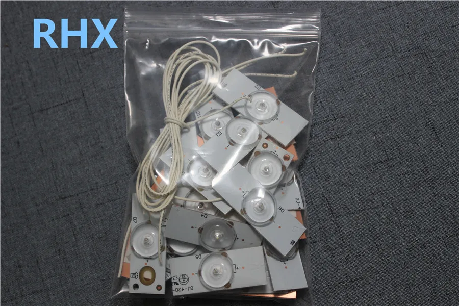 100x комплект 6 в SMD лампы бусины оптические линзы флипер светодиодная полоса для