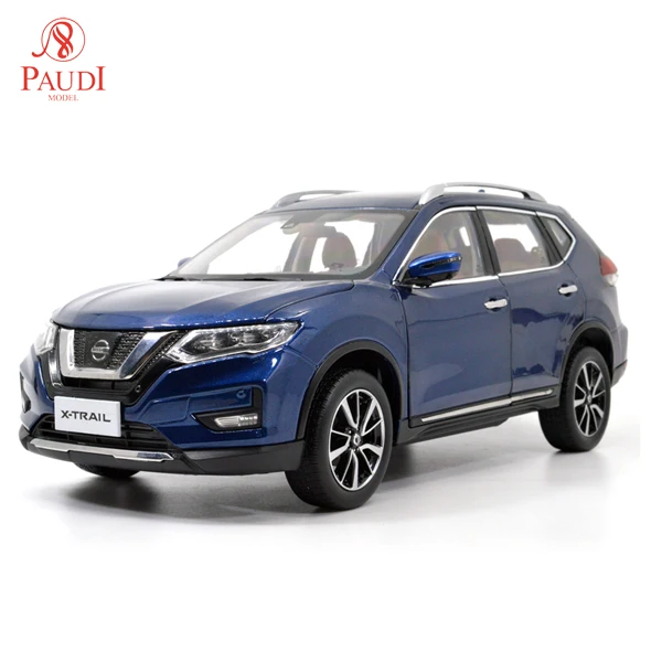 Paudi модель 1/18 1:18 Nissan Все новые X-TRAIL изгой литья под давлением модель автомобиля Игрушечная модель автомобиля открывающиеся двери мужской подарок - Цвет: X-TRAIL Blue