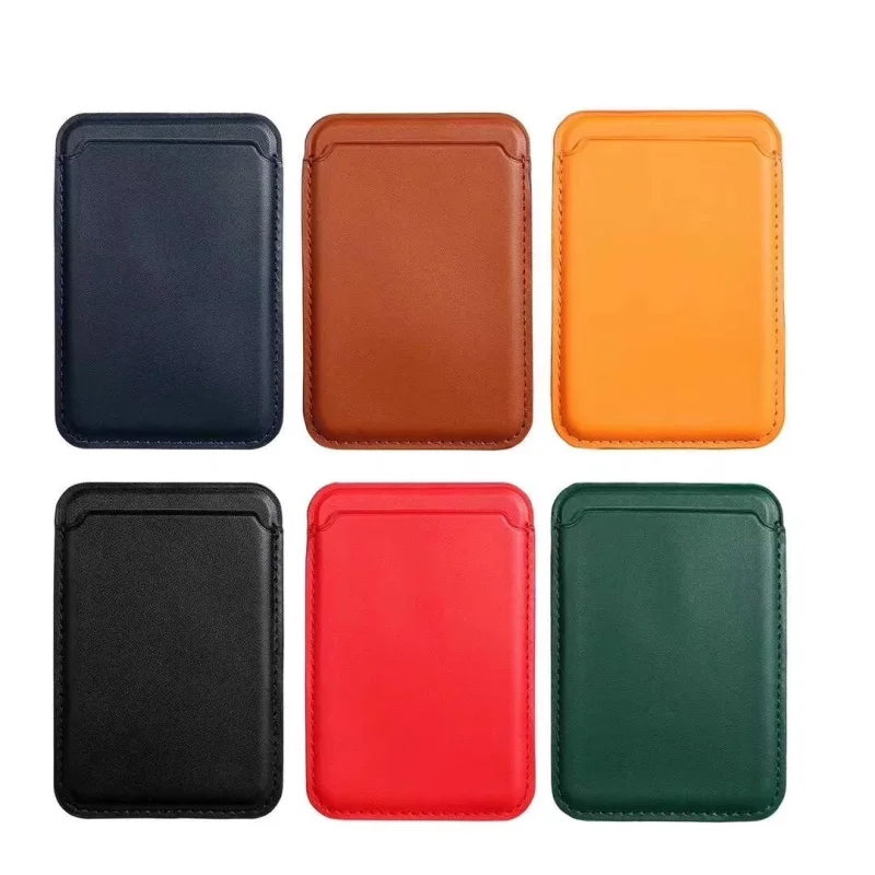 Genuine Leather Magsafe Card Case For iPhone 12 Pro Max Mini Magsafing Magnetic Fashion Wallet Card Package Holder  (8)