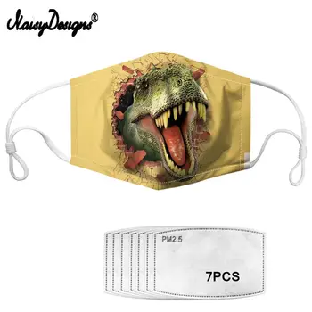 

Cute Dinosaur Cartoon Print Child Mouth Masks Anti Dust Kids Mouth Face Masks Children Breathable Mouth-muffle Drop Shopping