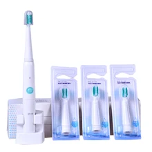 Dy18 Electric Toothbrush Sonic Adult Inductive Charging Toothbrush Holder with 4 Replacement Brush Head Body Waterproof Intellig