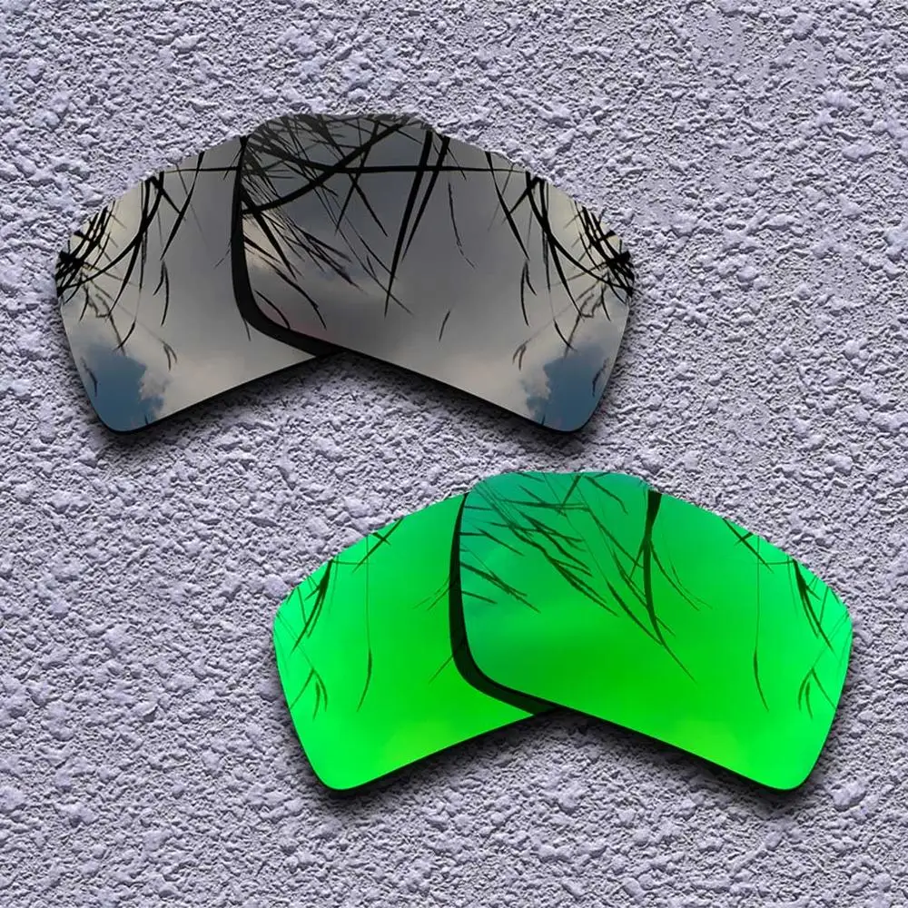 Black-Green 2 пары поляризованных сменных линз для солнцезащитных очков Оукли 2-несколько вариантов - Lenses Color: Black-Green