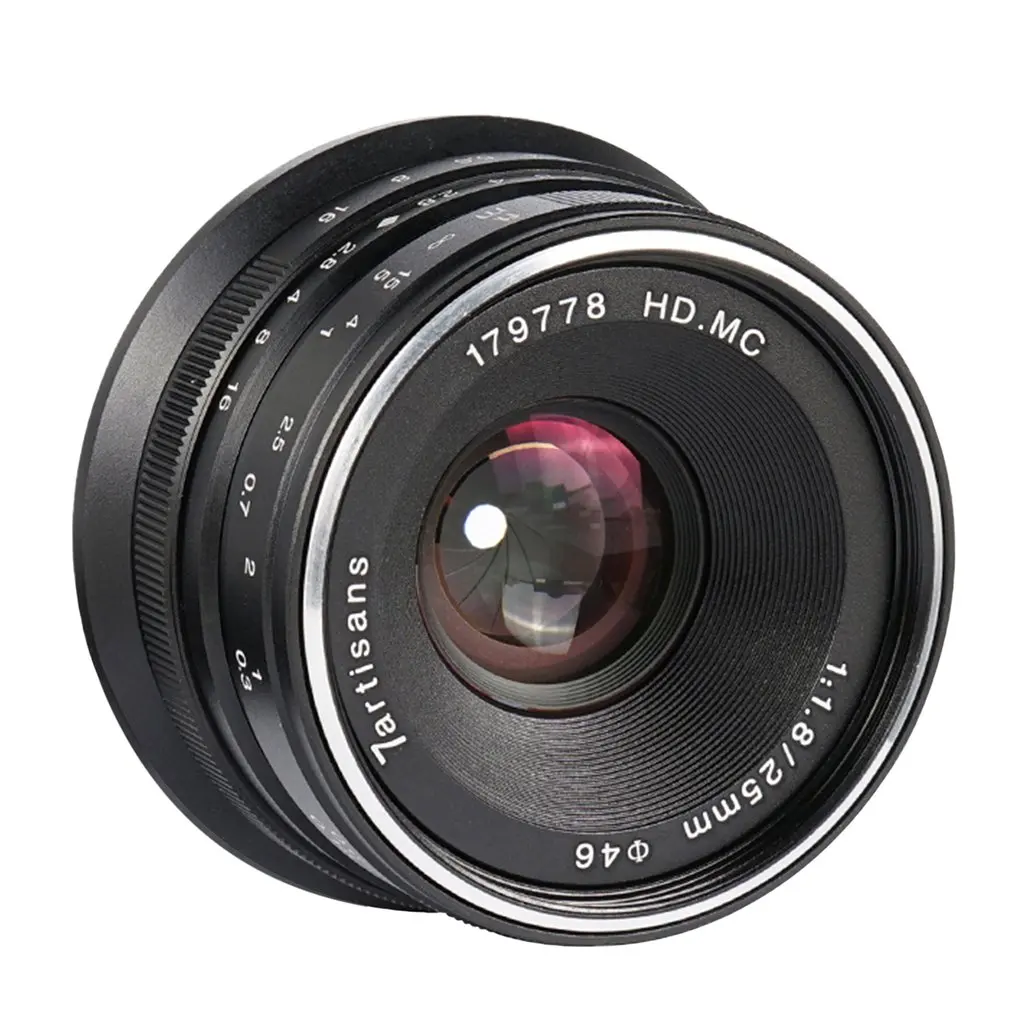 

7 artisans 25mm F1.8 Prime Lens to All Single Series for M43 Metal Micro 4/3 Cameras Accessories E-Mount Manual Focus