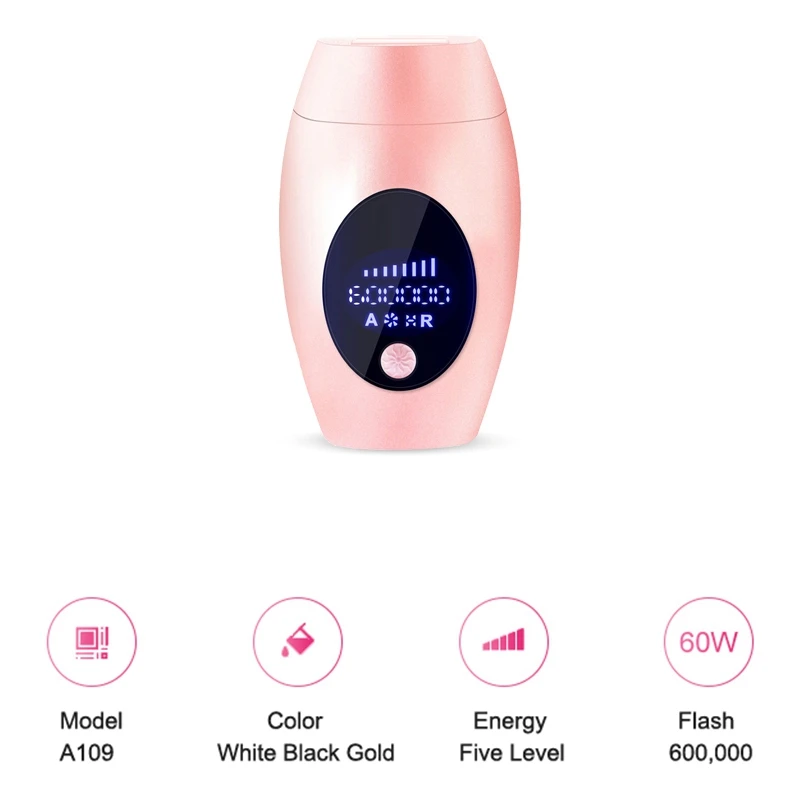 ЕС вилка розовый 600000 Flash Профессиональный постоянный Ipl эпилятор ЖК-эпилятор для удаления волос фото Эпилятор женское средство для безболезненного удаления волос
