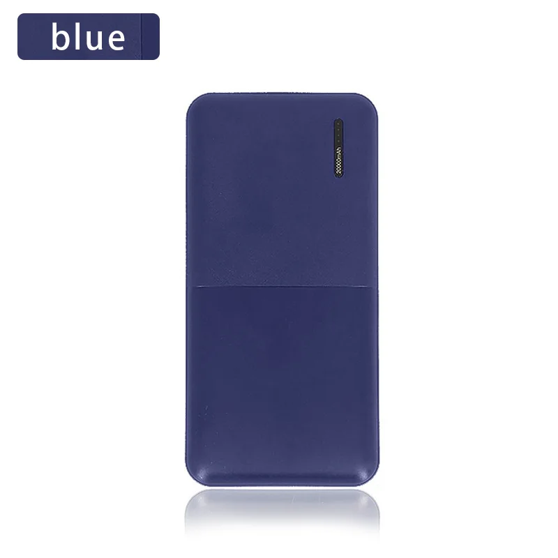 Внешний аккумулятор 20000 мА/ч для Xiaomi, портативное зарядное устройство, двойной USB внешний аккумулятор, 20000 мА/ч, внешний аккумулятор для iPhone 7, 8X11 - Цвет: Синий