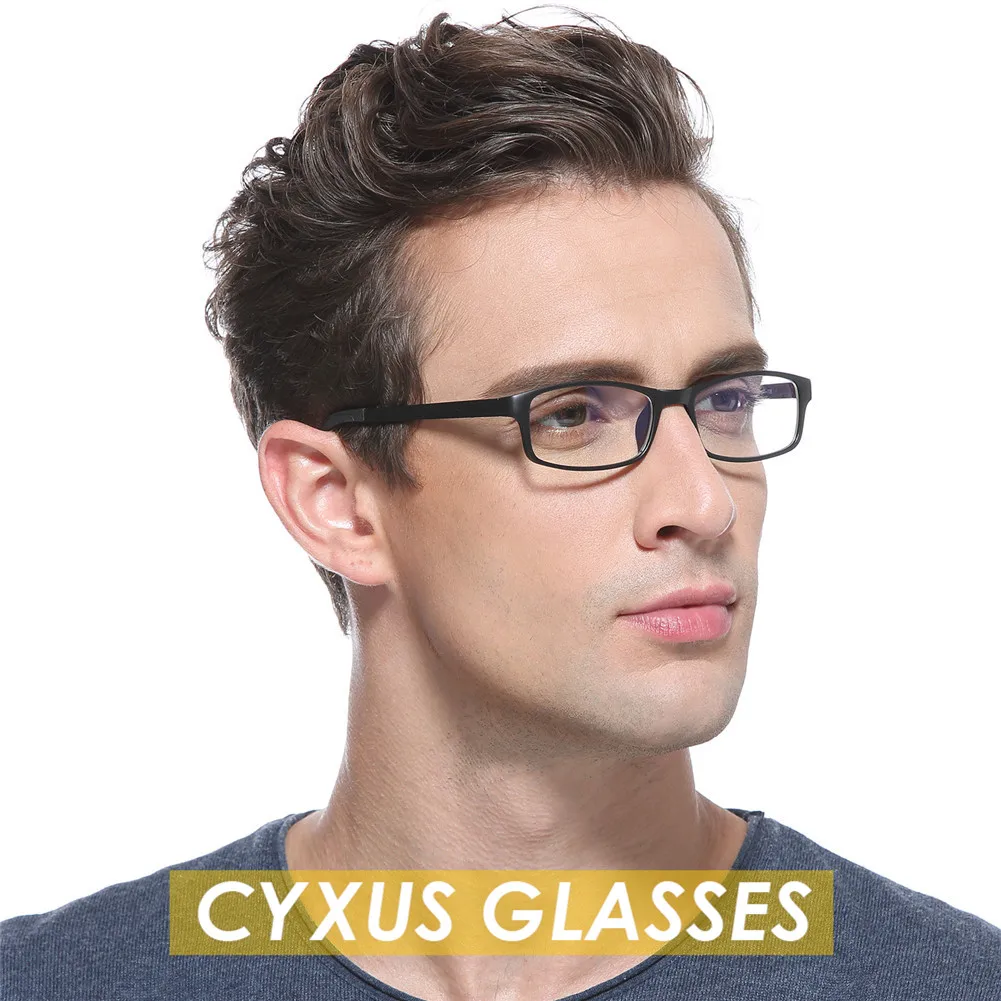 Cyxus модные очки TR90 Прямоугольная оправа прозрачные линзы унисекс очки для мужчин/Wowen 8327