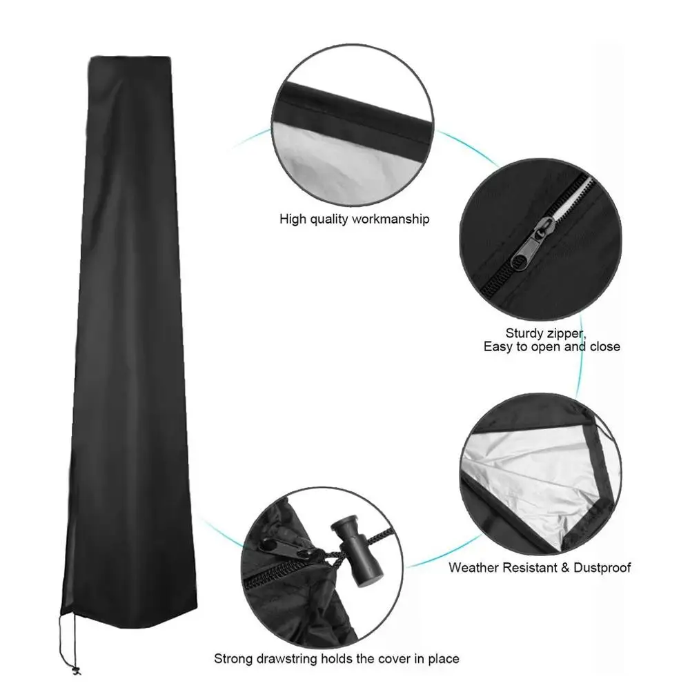 Outdoor Waterproof Umbrella Cover Parasol UV Protection Oxford Cloth Weatherproof Shade Patio Shield Cantilever Rain Cover