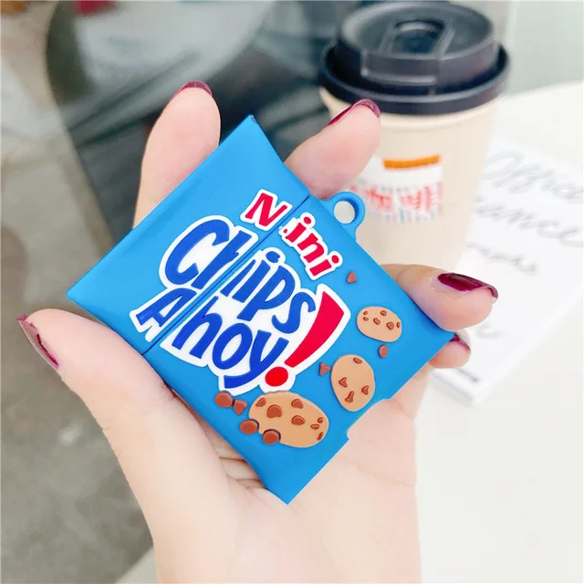 3D Luxury Earphone Case For AirPods 1 2 3 Pro sweet sugar chocolate Potato Chips soft silicone Wireless Headset bluetooth case 06