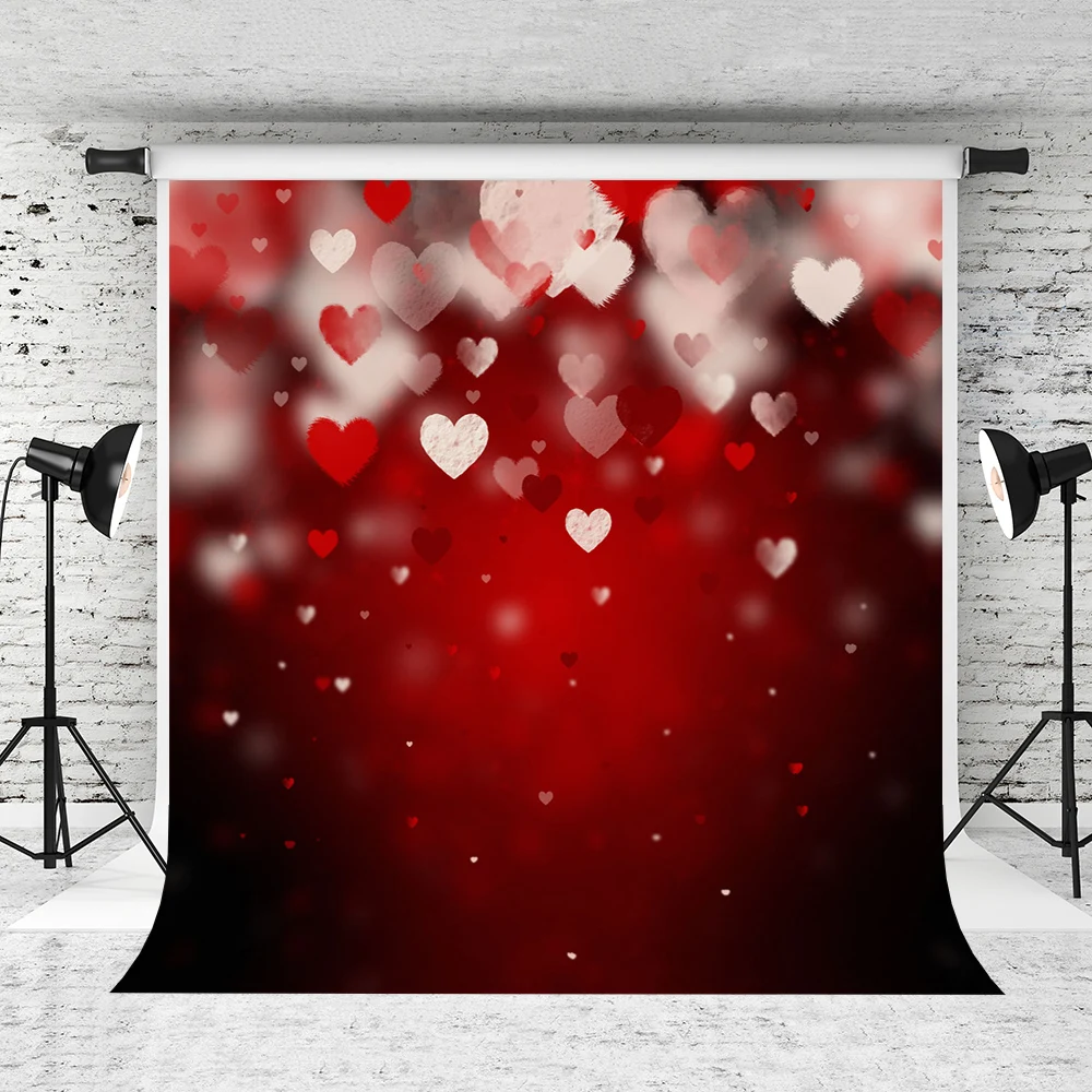 

VinylBDS Wedding Photography Background Customize Backdrop Romantic Heart-shaped Wedding of Valentine for Children Photo Studio