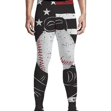 Американский флаг, бейсбольные спортивные черные штаны для мужчин, не просвечивающие, на животике, мягкие, с высокой талией, компрессионные, Wearabil