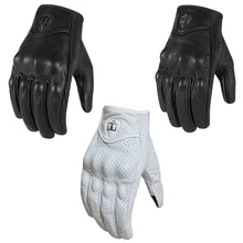 Натуральная кожа перчатки для мотокросса с сенсорным экраном перчатки для гоночной команды мотоциклетные короткие перчатки размер S-XXXL