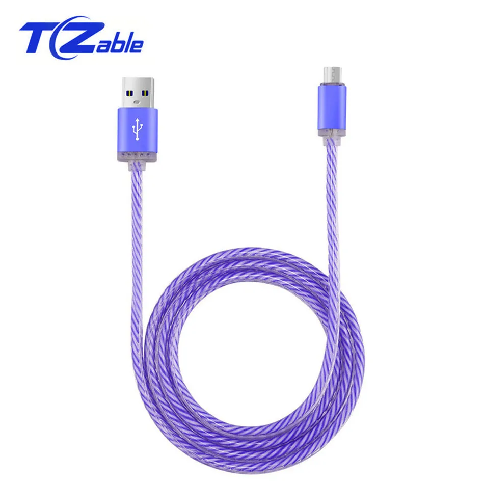 Кабель Micro USB для Xiaomi Redmi Note 5 цветной светодиодный элемент с холодным светом Кабель зарядного устройства для samsung USB зарядный кабель для телефона