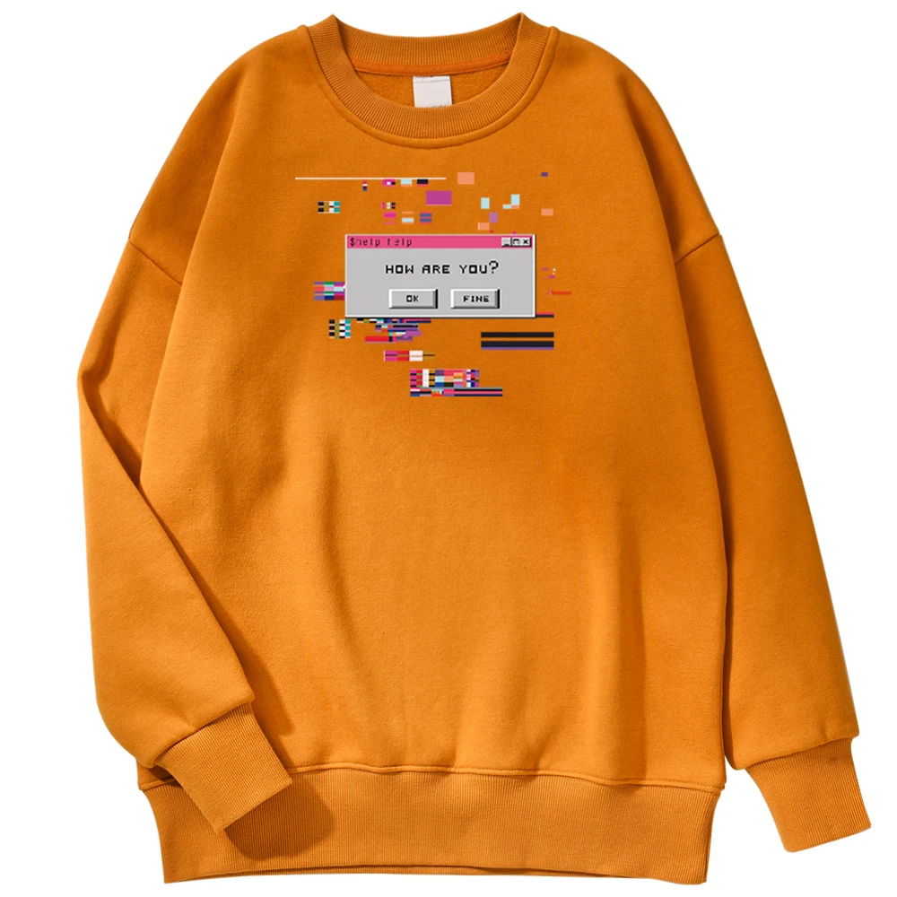 

Text How Are You Pattern Men Sweatshirt Computer Mosaic Clothing Men Sweatshirts Hip Hop Street Fashion Brand Man Hoodie
