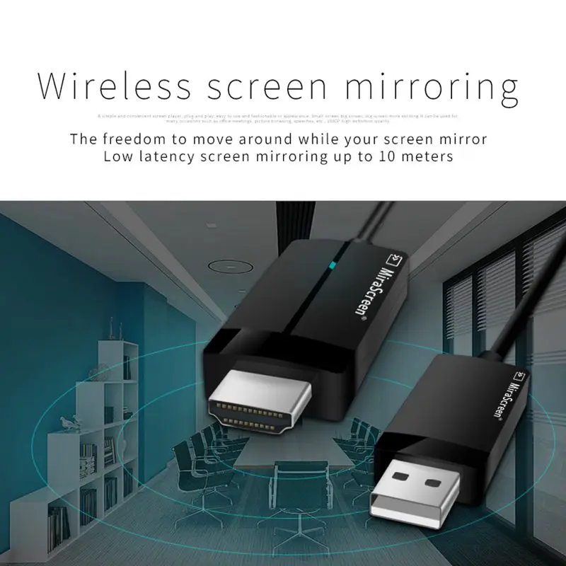 ABKT-CS1 ТВ-палка HD кабель умный беспроводной WiFi Дисплей донгл приемник DLNA 1080P HDMI экран зеркалирование для телефона к телевизору