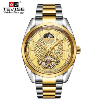

TEVISE Tourbillon Men Watches Fashion Business Automatic Mechanical Watch Men Casual Stainless Steel Waterproof Watch Relogio