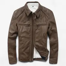 YOLANFAIRY куртка из натуральной кожи для мужчин из натуральной овчины кожаная куртка весна осень короткая мотоциклетная куртка размера плюс 180001MF609
