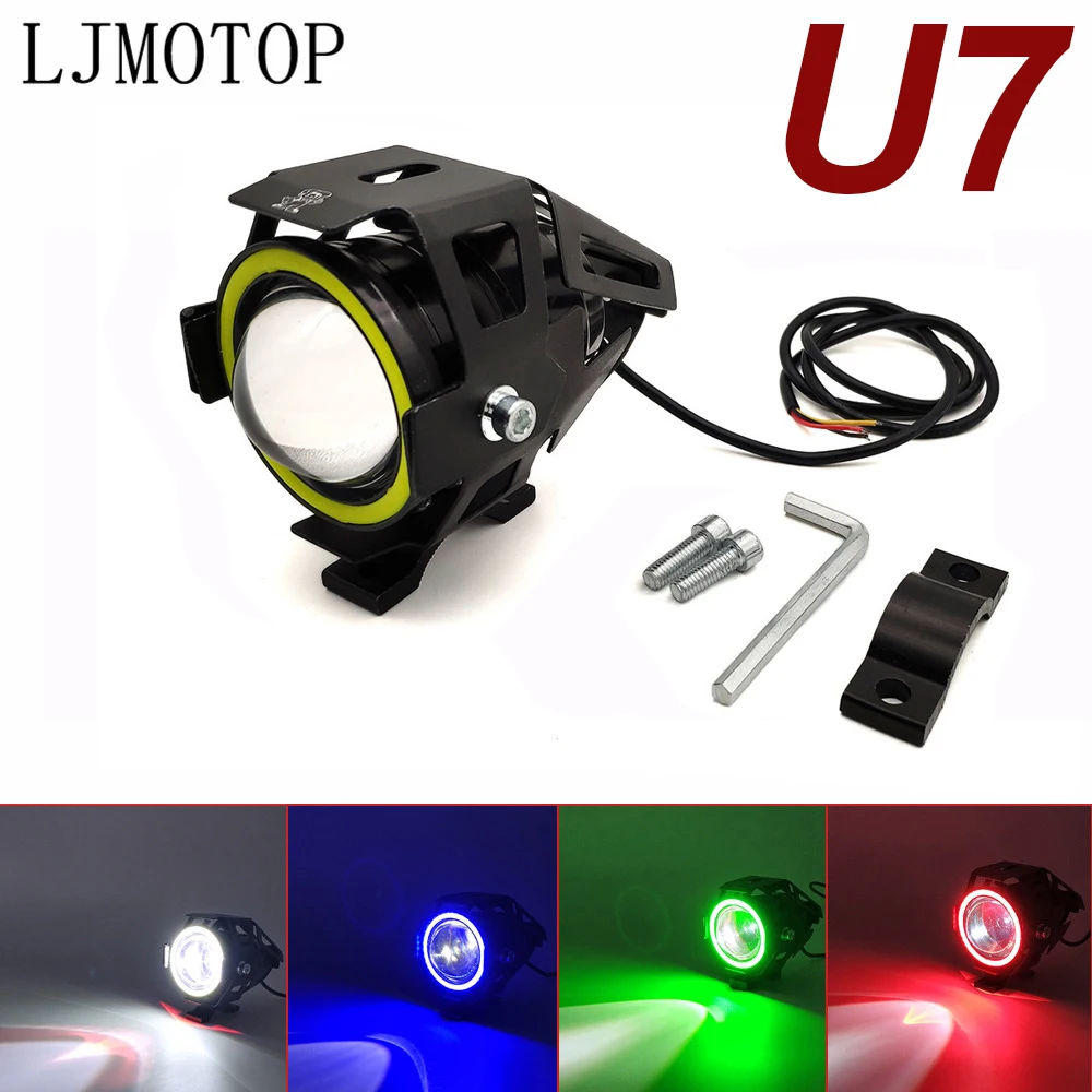 

For Yamaha FZ07 09 FZ6 FAZER XSR 700 900 TX125 Adventure 125W Motorcycle Headlight 3000LM Low Beam Flash U7 LED Spotlight
