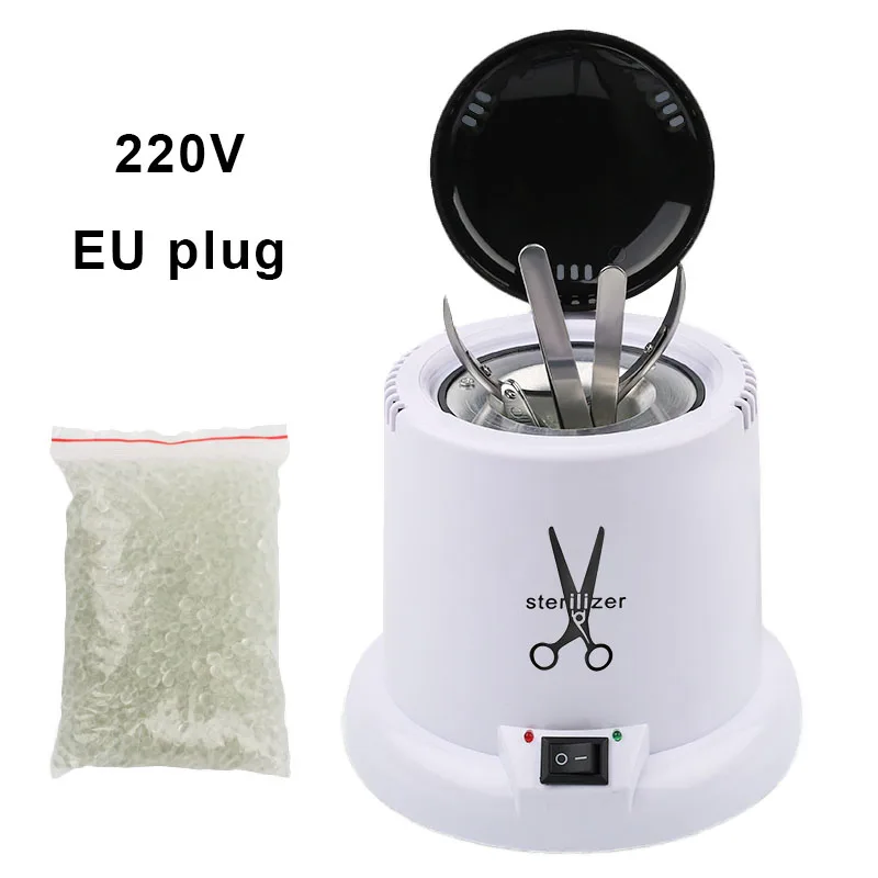EU Plug Коробка для стерилизатора с высокой температурой, пинцет для ногтей, металлические инструменты, коробка для дезинфекции, стерилизатор для ногтей, оборудование, аппарат для маникюра, салонный инструмент - Color: EU Plug