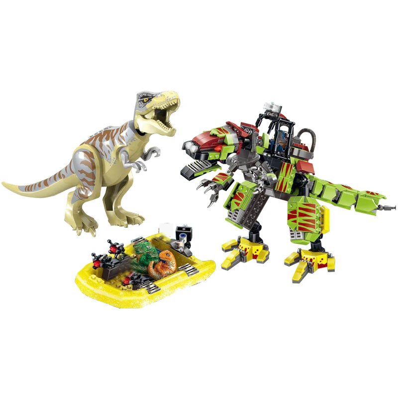 

526Pcs Locking Jurassic Worlds Park Dinosaur Tyrannosaurus Rex Set Bricks Model Building Blocks Toys For Birthday Gifts Lockings