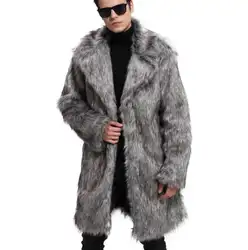 Осенняя кожаная куртка из искусственной норки, Мужская зимняя утолщенная теплая меховая кожаная куртка, мужские свободные куртки, костюм с