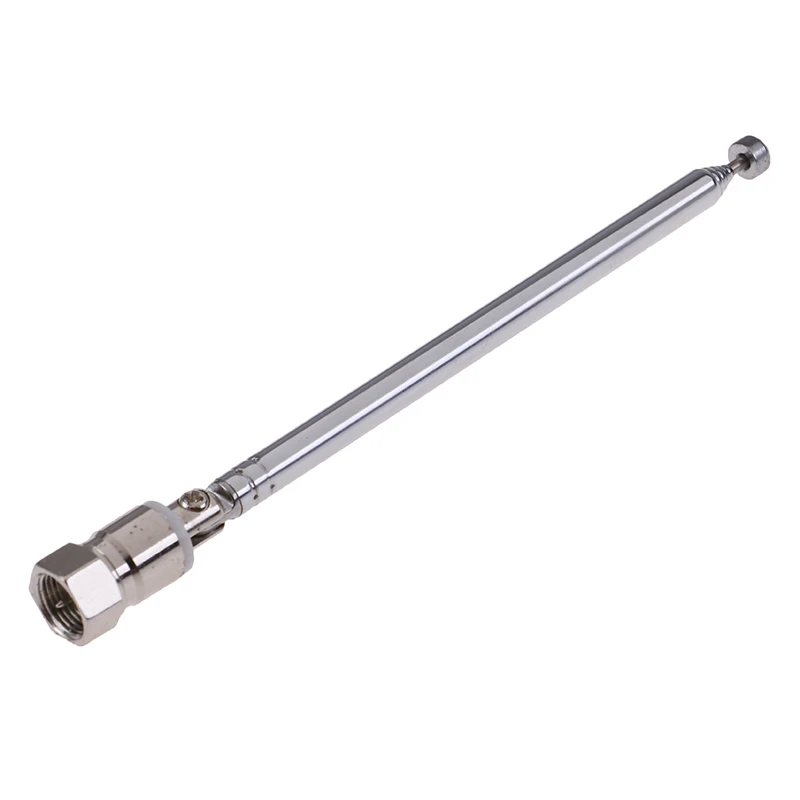 F Type 6 Section Connector Telescopic Aerial Antenna TV Radio Antenna