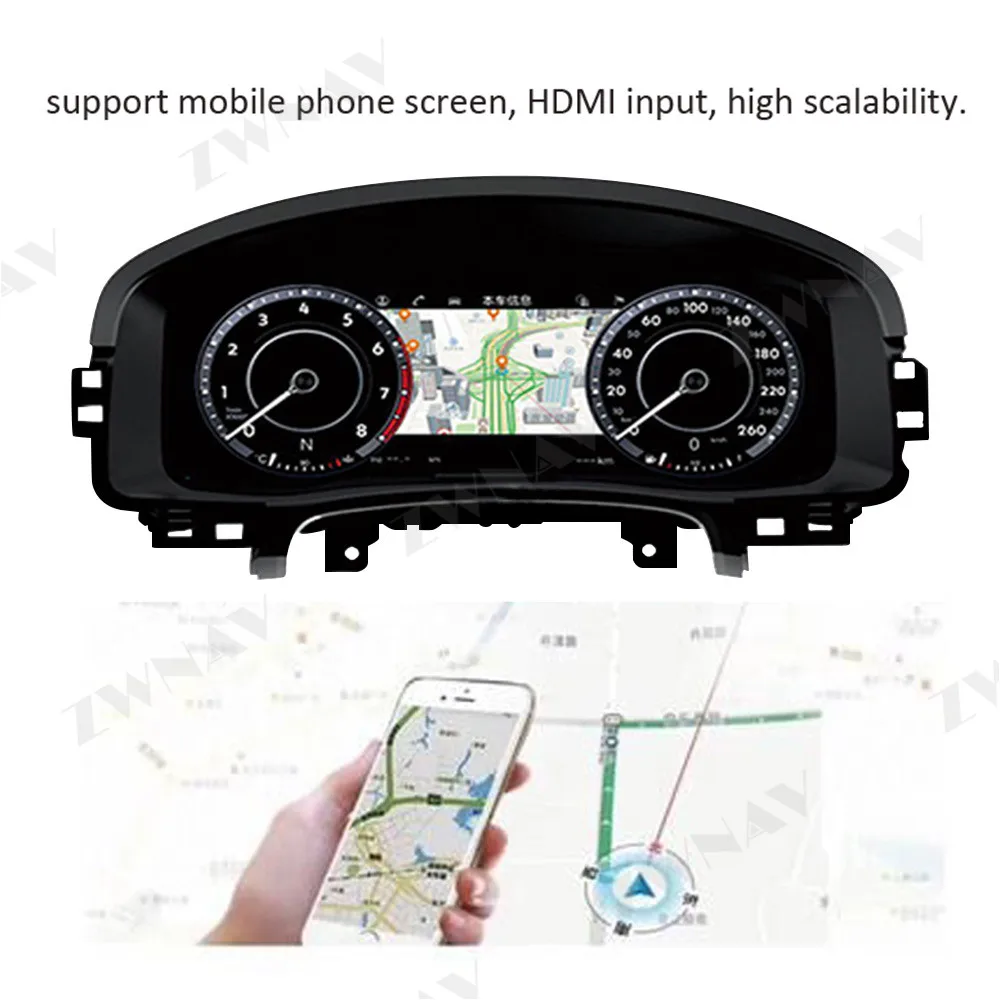 use a tft lcd on vw polo2003 gauge cluster made in china