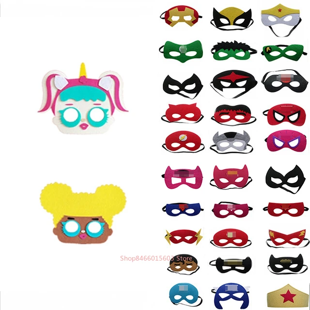 Cosplay Superhero Mask Halloween Christmas Children's Play Mask Want Birthday Party Gift Superhero Mask