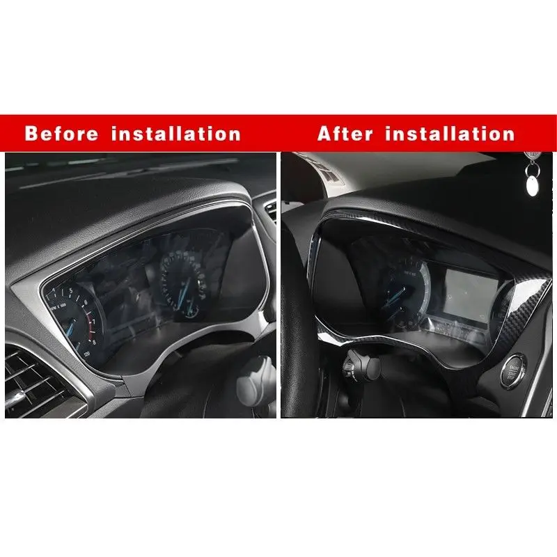 Красный черный карбоновое волокно ABS Внутренняя Рамка приборной панели Накладка для Ford Fusion Mondeo 2013- интерьерные молдинги Новая мода