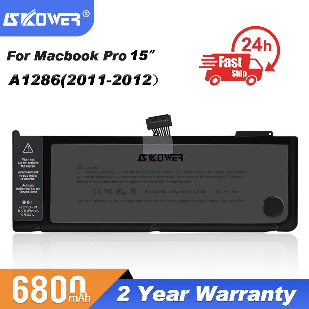 Аккумулятор SKOWER для ноутбука Apple Macbook Pro 13 15 дюймов A1278 A1286 A1398 A1502 ноутбук A1322 A1321 A1494