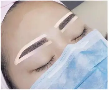 

6PC Disposable Eyebrow Ruler Stencils Accurate Measure Microblading Template Tool Measurement Mark Permanent Makeup Sticker