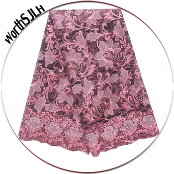 

Nigeria Beaded Wedding Lace Material Coral Swiss African Tulle Lace Fabrics Gold Latest Net Cord Laces For Nigerian Party Dress