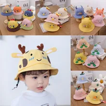 

21 Styles Children Cotton Sun Hat Baby Cartoon Cute Outdoor Visor Ultraviolet Protection Cap Fisherman Cap Bucket Hats