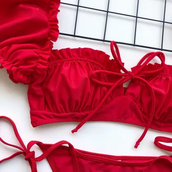 Short Sleeve Solid Red Push Up Bra Cut Out Swimsuit Bathers Bathing Suit Bandage Thong Swimwear Beachwear 4 Short Sleeve Solid Red Push Up Bra Cut Out Swimsuit Bathers Bathing Suit Bandage Thong Swimwear Beachwear