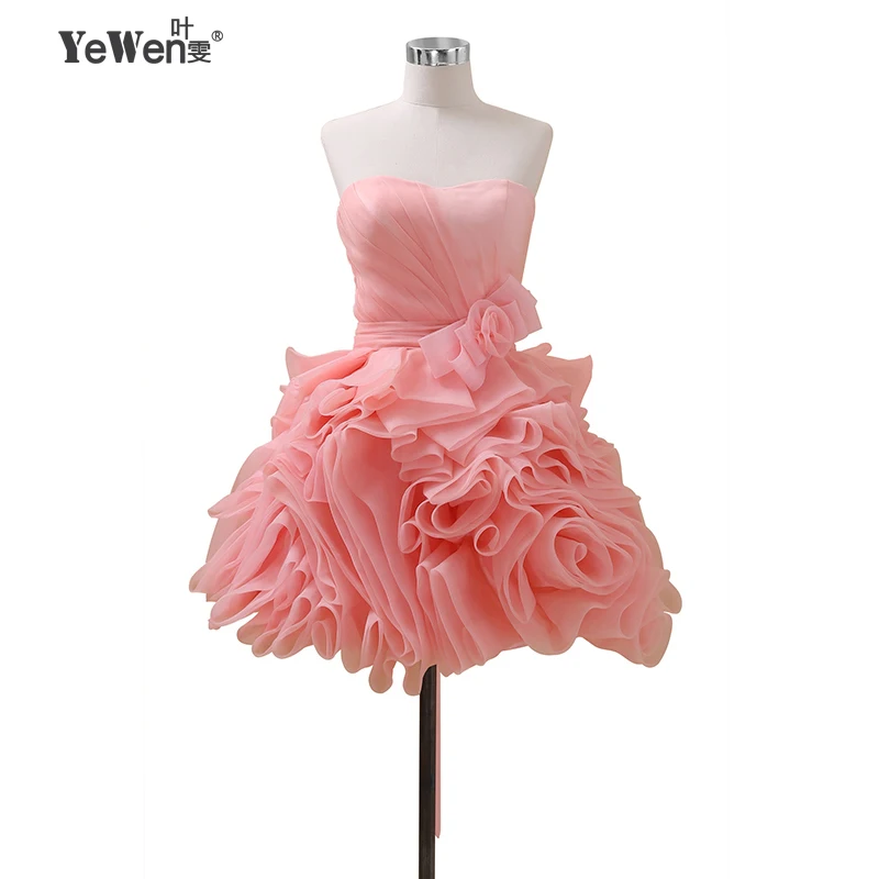 Коктейльные платья Yewen 2020 розовые Бордовые цветы кризалы Формальные Вечерние
