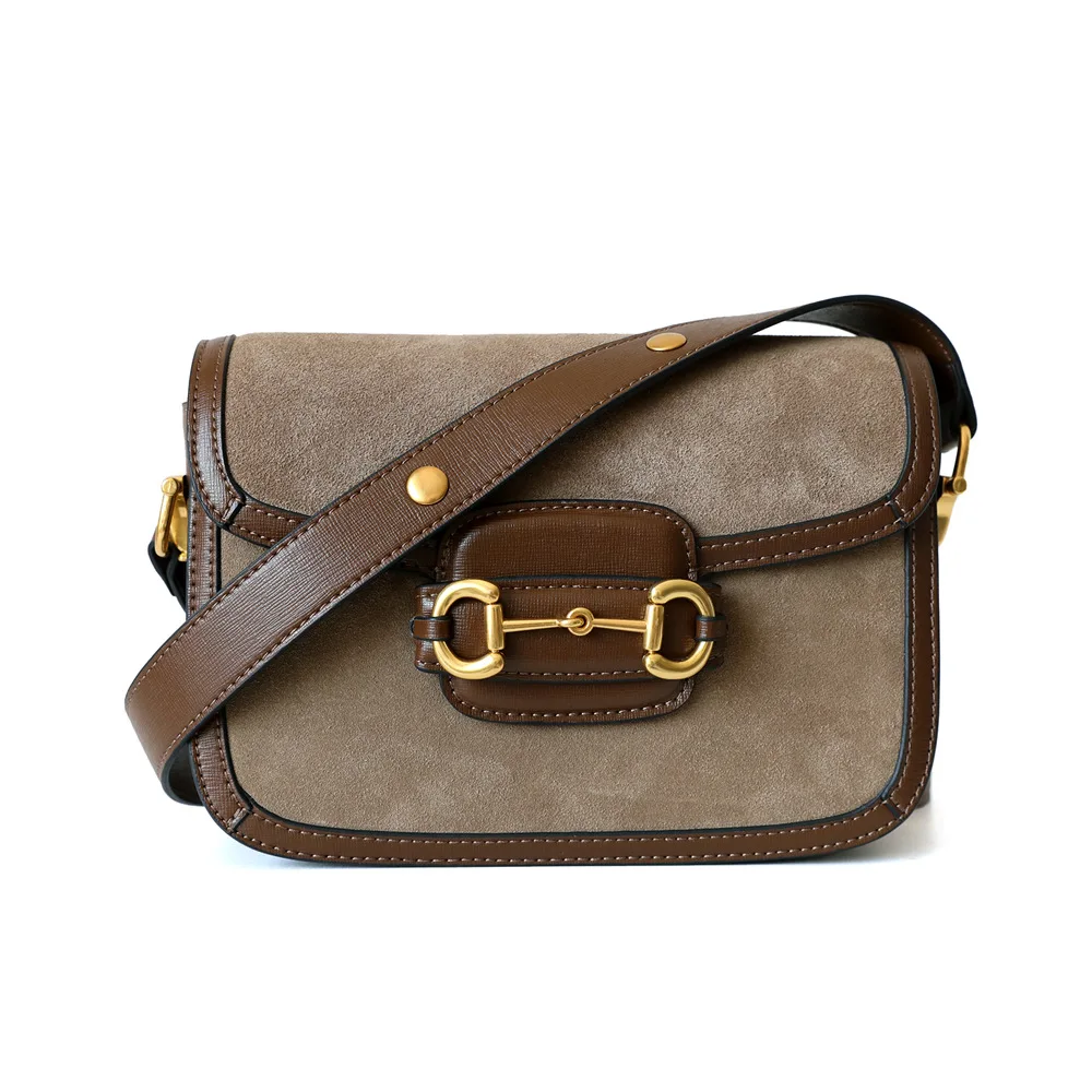 

Genuine Leather Women Messenger Bags For 2020 High Quality Contrast color Shoulder Bags Designer Female Crossbody Bag Rivet Tote