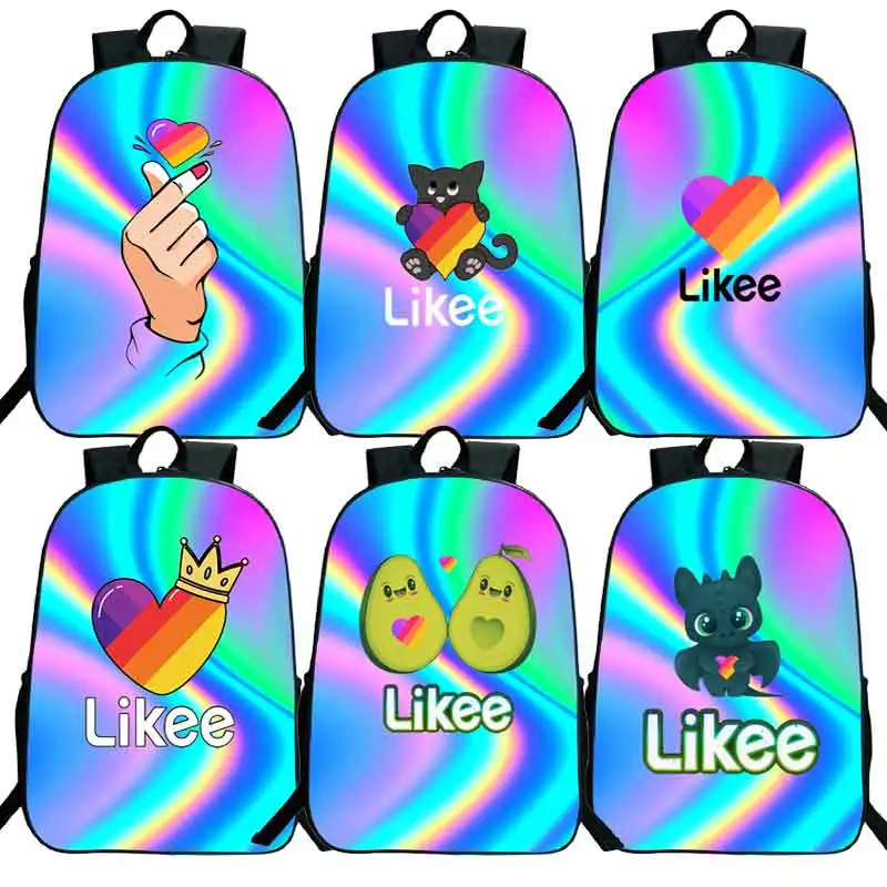 

High Quality LIKEE Backpack Students School Rucksack Teen Laptop Bags Likee Cat Fox Fashion Surprise Gift School Knapsack