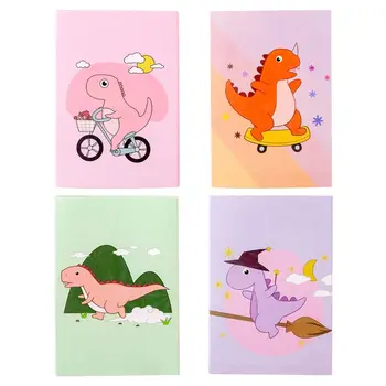 

Cartoon Dinosaur Memo Pad Sticky Notes Multi Folding Writing Pads Label Markers DIY Notebook