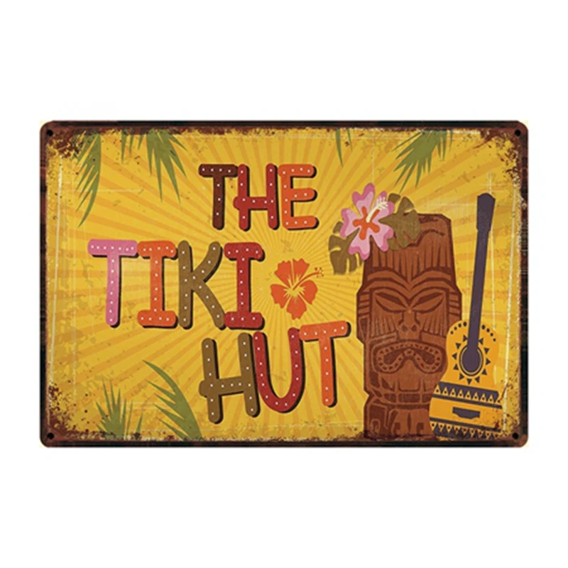 [WellCraft] TiKi Bar Hello Summer Camp The Beach Life металлические плакаты художественная винтажная роспись на заказ Декор WW12 - Цвет: w-2499