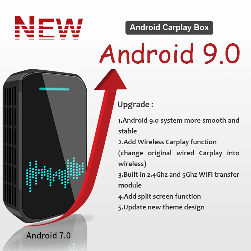 CarPlay AI Box новая версия 4 + 32 ГБ с Android 9 0 поддержка Mirror Link Автомобильная