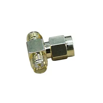 

RPSMA adapater RPSMA Plug male to 2 SMA Jack female adapter 3 way connector 10PCS