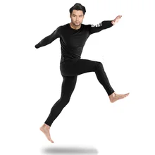 Женское Мужское нижнее белье для лыжников, спортивная одежда, уличная сорочка с длинными рукавами и штаны, зимние утеплённые длинные кальсоны