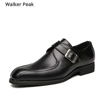 

Men Business Dress Shoes Fashion Lace up Flats Genuine Leather Formal Office Loafers Party Wedding Oxfords Shoes Male WalkerPeak