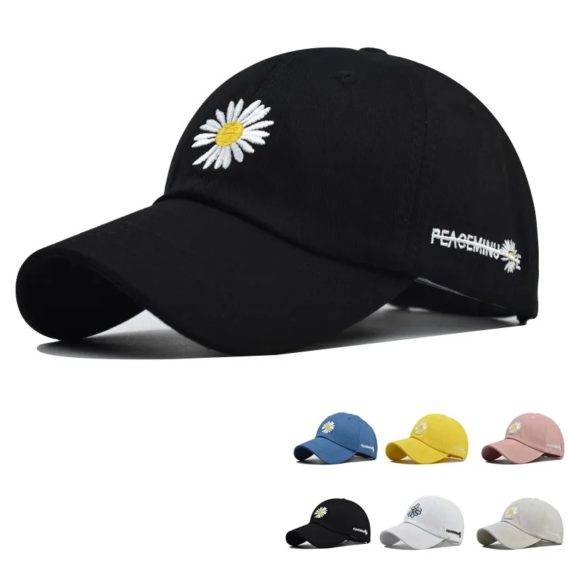 

Daisy Baseball Cap Hat for Men Women Spring Summer Embroidery Outdoor Sports Snapback Hats Caps Dad Hats Gorras Para Hombre