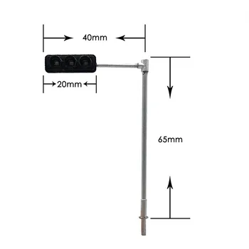 

1:87/1:100 Scale Railway Signal Light Signal Lamp Model Set for Sand Table